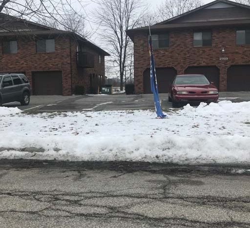 Saginaw Townhome - Cabaret Trail Unit 1 - Snowy Day - Clear Parking Lot