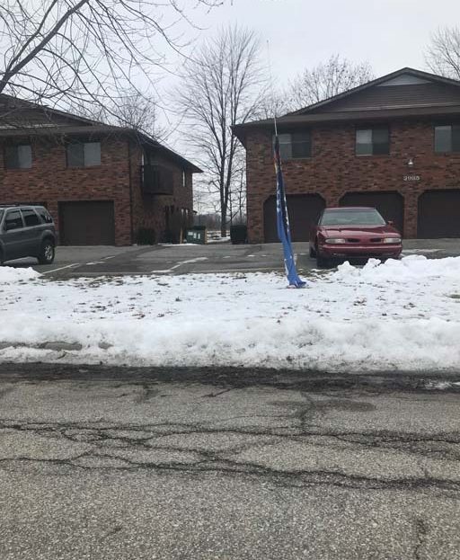 Saginaw Townhome - Cabaret Trail Unit 1 - Snowy Day - Clear Parking Lot